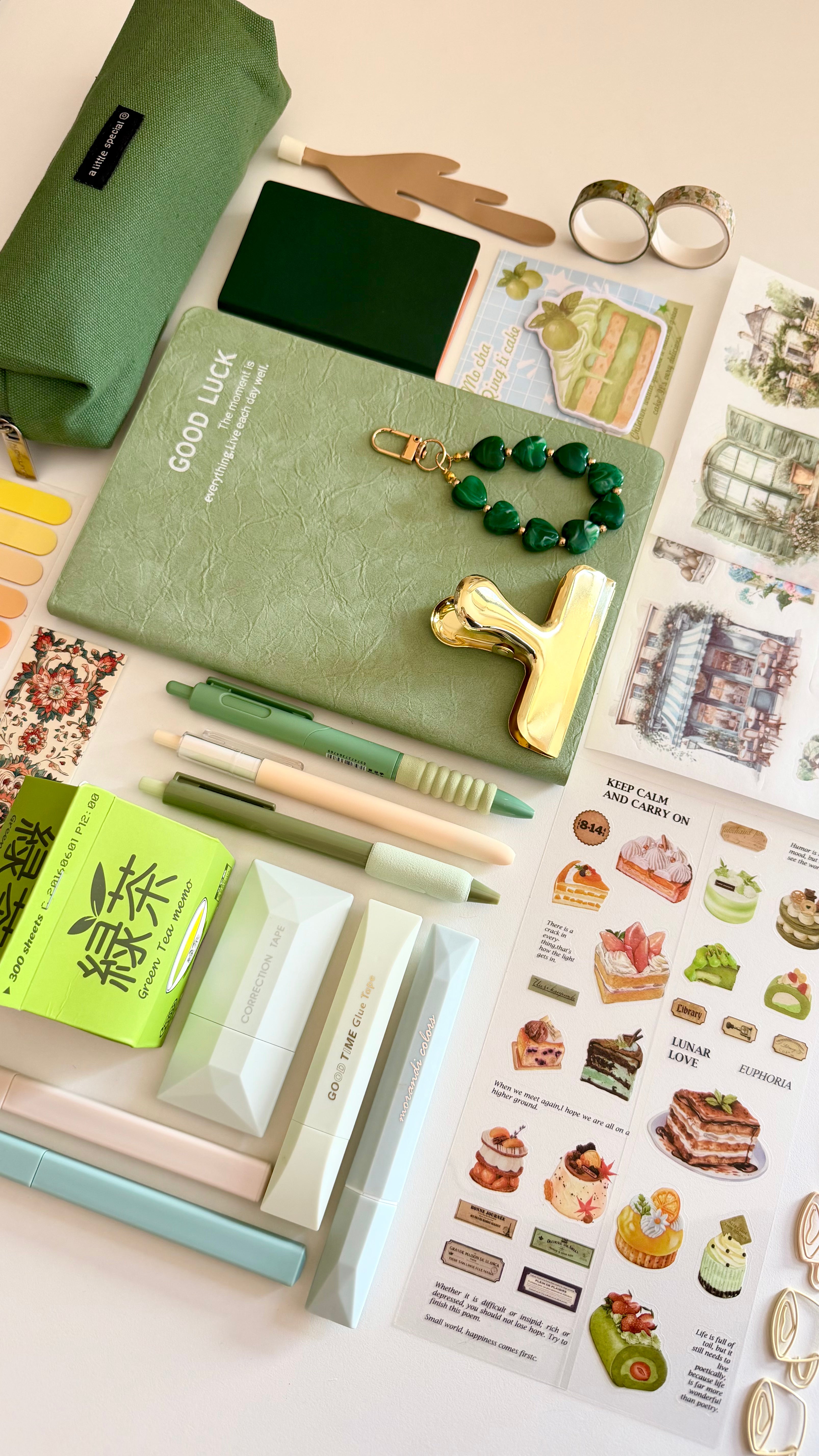 Tea Matcha Stationery Bundle