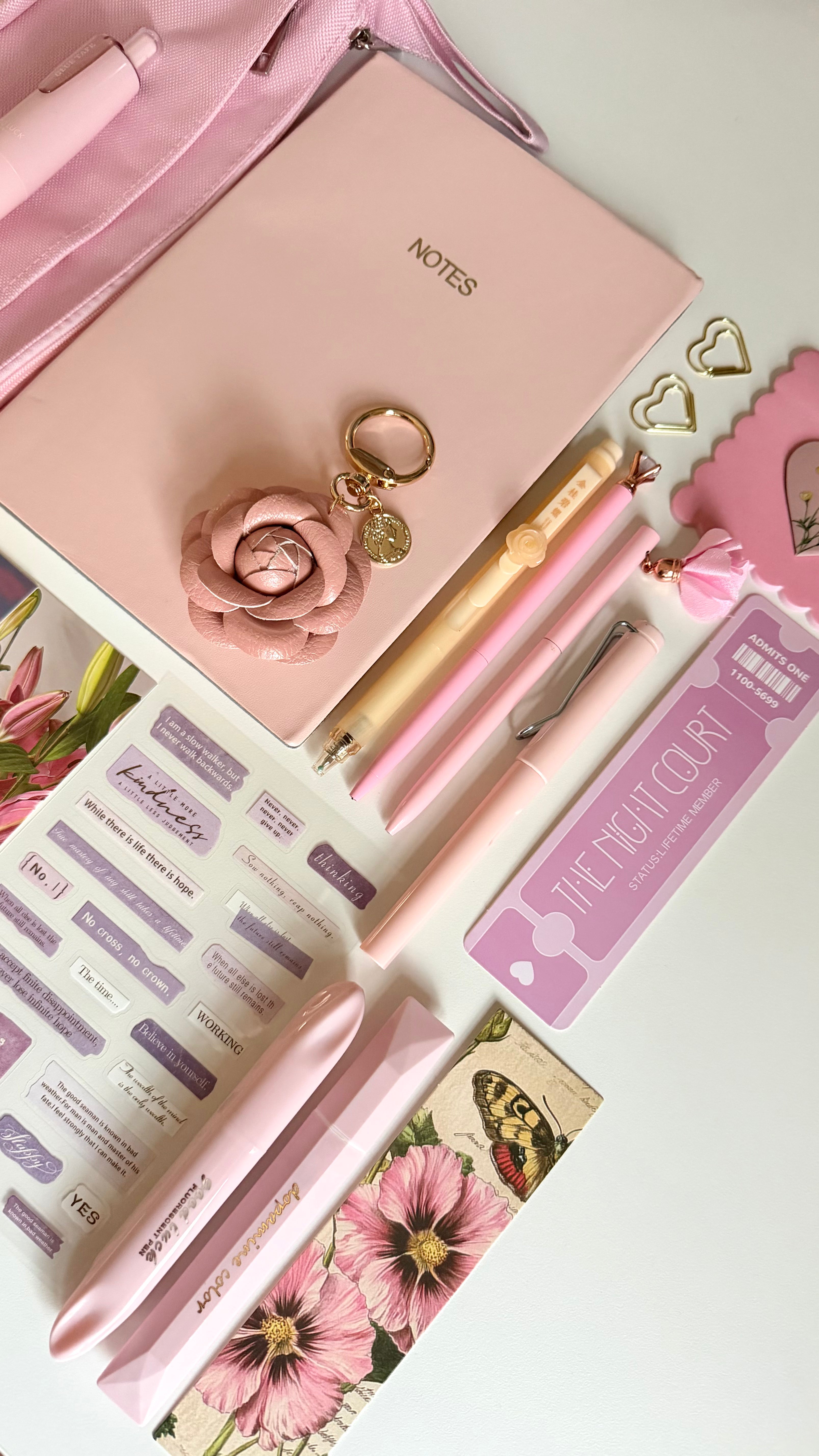 Blush Petal Stationery Set | Notebook Set