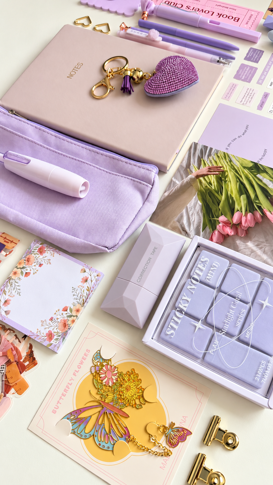Lavender Veil Stationery Set | Notebook Set