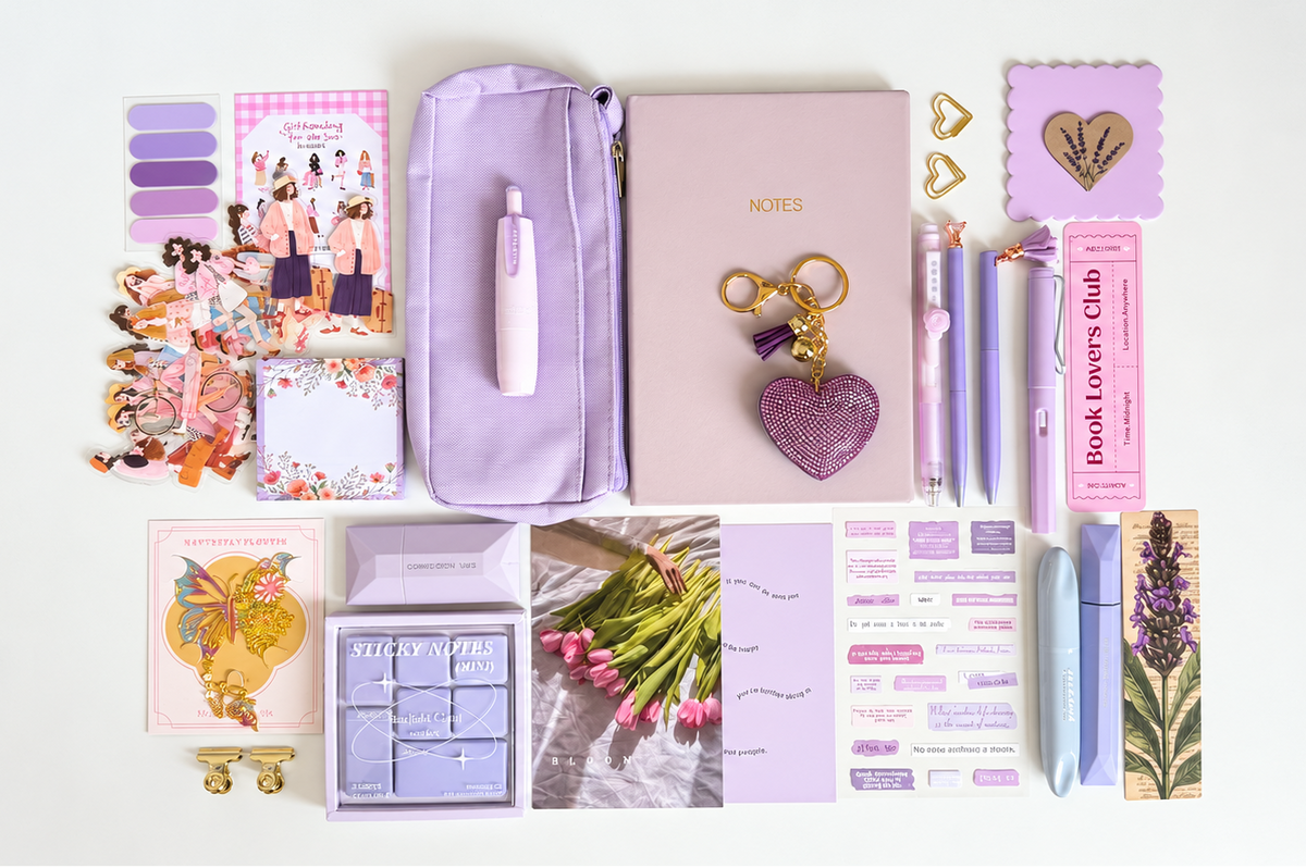 Lavender Veil Stationery Set | Notebook Set