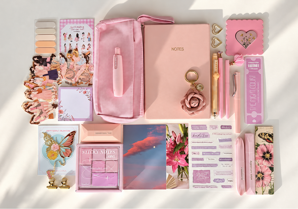 Blush Petal Stationery Set | Notebook Set
