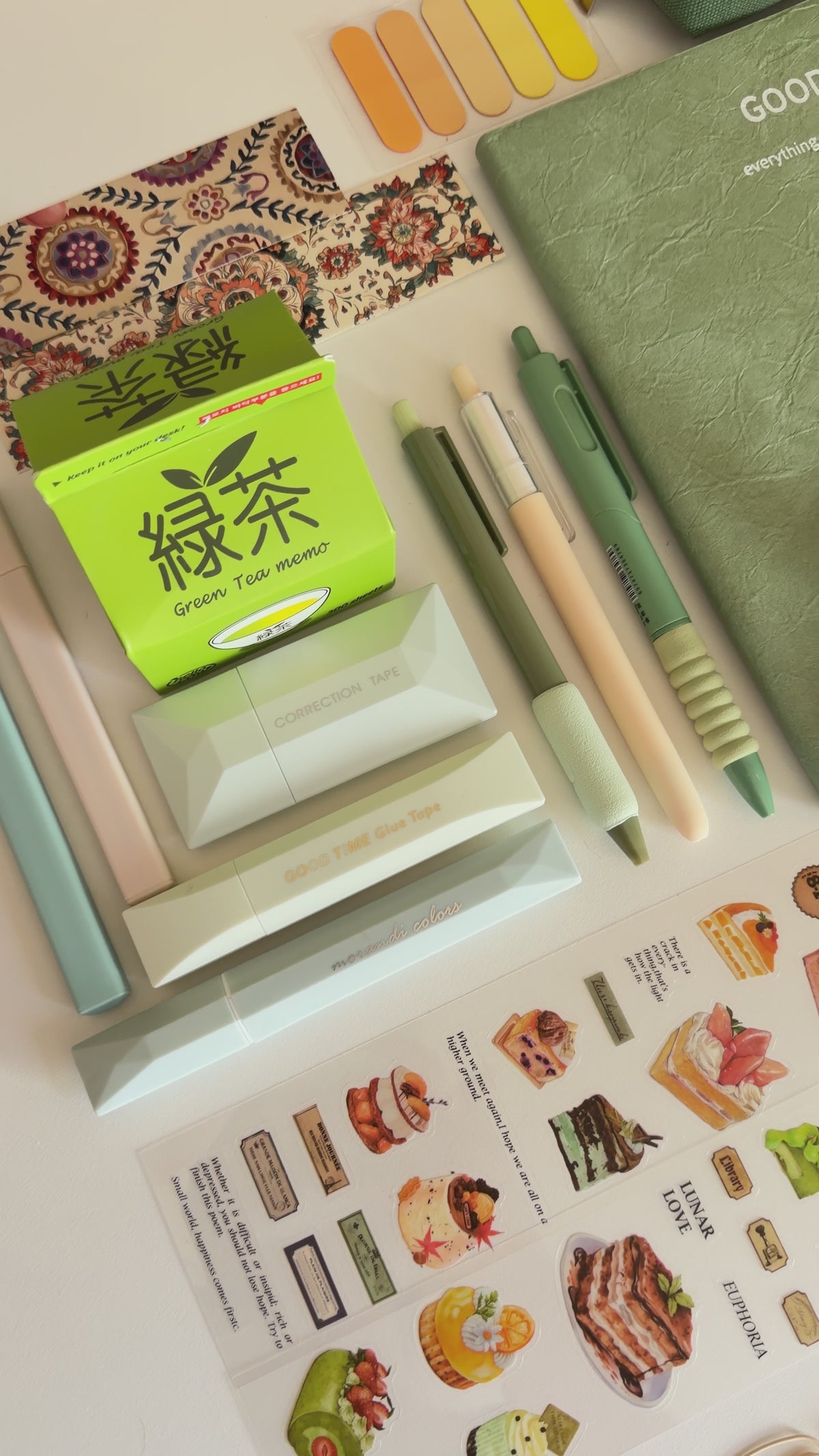 Tea Matcha Stationery Bundle