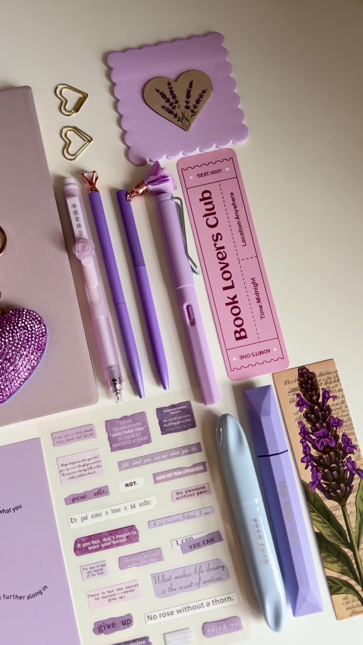 Lavender Veil Stationery Set | Notebook Set