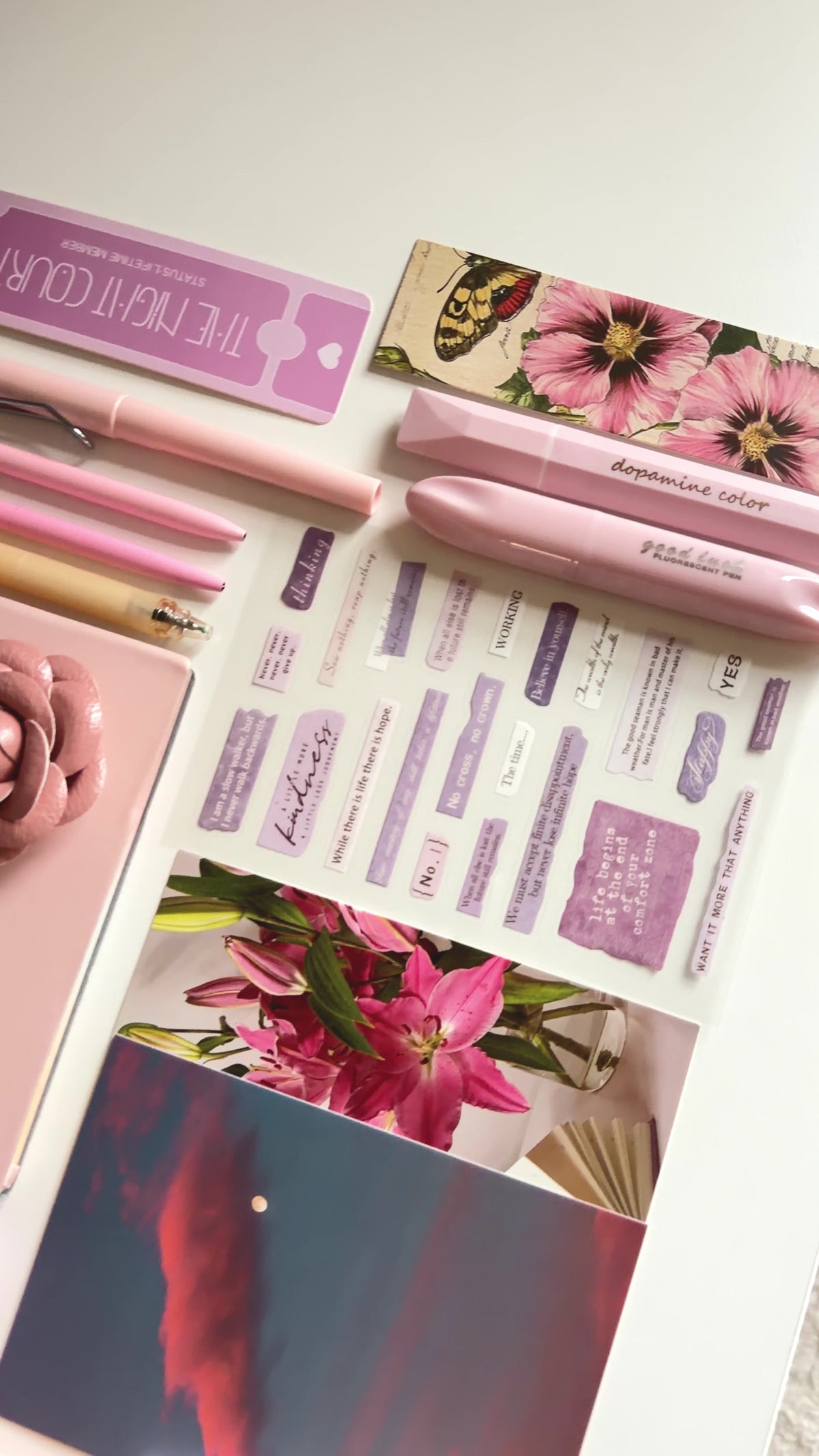 Blush Petal Stationery Set | Notebook Set